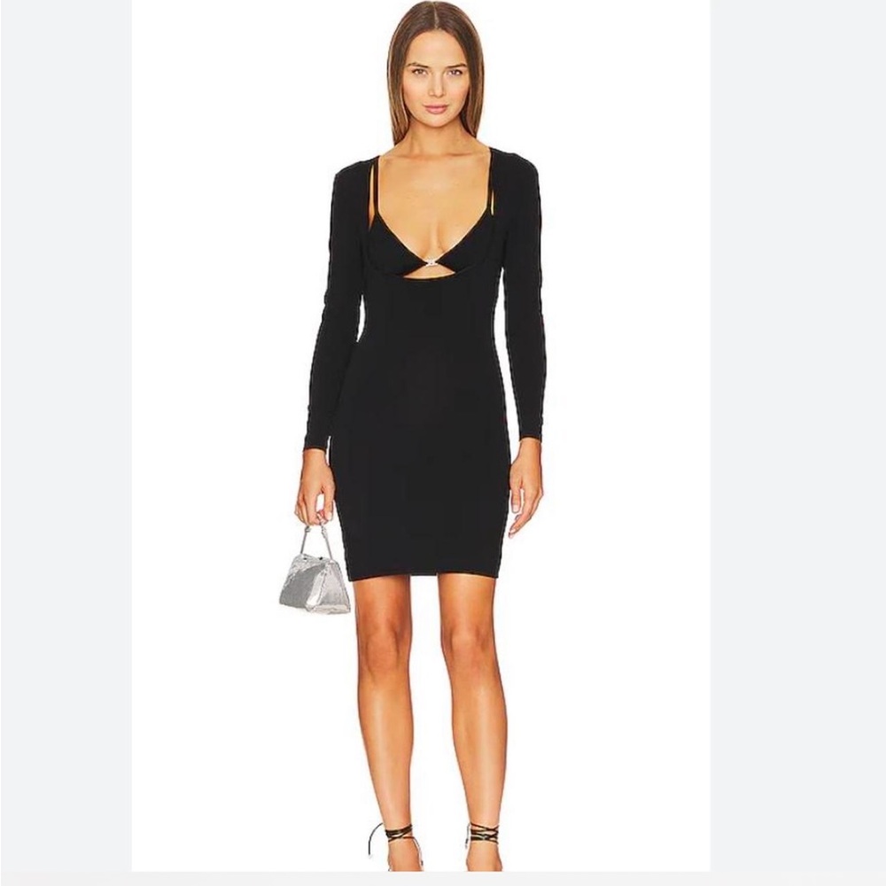 Alexander Wang Elegant Black Long Sleeve Dress